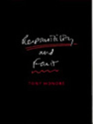 cover image of Responsibility and Fault